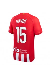Atletico Madrid Stefan Savic #15 Jalkapallovaatteet Kotipaita 2023-24 Lyhythihainen